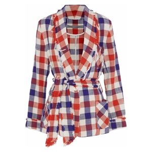 RAQUEL ALLEGRA (EUC)  | Frayed gingham flannel jacket